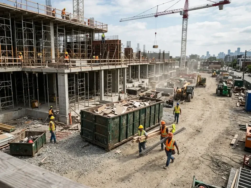 commercial-construction-site-w-002 — frequently asked questions, Low Cost Construction Dumpster Rental in Delano, MN